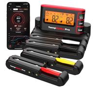TempSpike Wireless Digital Meat Thermometer with APP, Wifi and Bluetooth, Barbecue Thermometer with High Accuracy, Waterproof and Heat Resistant Probes, Rechargeable Base