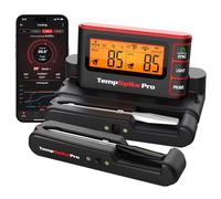 TempSpike Wireless Meat Thermometer Digital with App, WiFi & Bluetooth BBQ Grill Thermometer with High Precision, Waterproof & Heat-Resistant Probes, Rechargeable Base with Display for BBQ Smoker Oven
