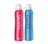 Temptation Play and Pink Deodorant Combo for Women, Pack of 2 (150ml each)