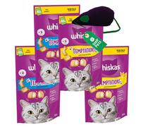 Temptations Cat Treats (2x Chicken, 2x Salmon) & Stelr Pets Mouse