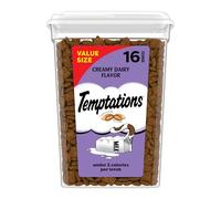 Temptations Classic Crunchy and Soft Cat Treats Creamy Dairy Flavor, 16 oz. Tub