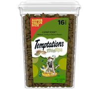 Temptations MixUps Catnip Fever Flavor Crunchy and Soft Cat Treats, 16 oz. Tub