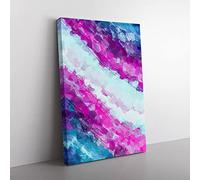 Temptations Of The Sea Abstract Canvas Wall Art Print Ready to Hang, Framed Picture for Living Room Bedroom Home Office Décor, 50x35 cm (20x14 Inch)