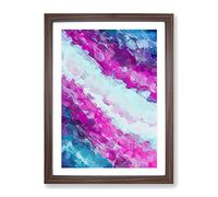 Temptations Of The Sea Abstract Framed Print for Living Room Bedroom Home Office Décor, Wall Art Picture Ready to Hang, Walnut A2 Frame (64 x 46 cm)