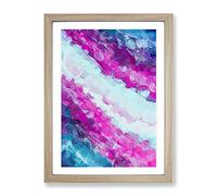 Temptations Of The Sea Abstract Framed Print for Living Room Bedroom Home Office Décor, Wall Art Picture Ready to Hang, Oak A4 Frame (34 x 25 cm)