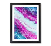 Temptations Of The Sea Abstract Framed Print for Living Room Bedroom Home Office Décor, Wall Art Picture Ready to Hang, Black A2 Frame (62 x 45 cm)
