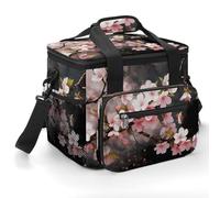 Tempting Cherry Blossoms Cooler Bags Insulated Lightweight Lunch Cooler Pack Large Leakproof Camping Ice Chest Collapsible Sided Cooler Bags for Hiking Beach Travel Picnic