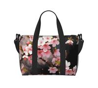 Tempting Cherry Blossoms Crossbody Travel Bag - Water-Resistant Carry-On Handbag, Large Capacity Gym Bag