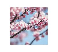 Tempting Cherry Blossoms Print Building Brick Block Puzzle Square Creative Building Blocks Jigsaw Home Desk Decor