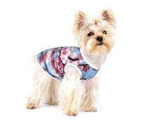 Tempting Cherry Blossoms print Tshirts for Small Dogs Dog's Fashion Shirt Breathable Sleeveless Shirts for Small Dogs