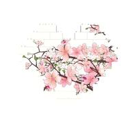 Tempting Cherry Blossoms Printed Jigsaw Puzzle 10.8x12.8 CM, Heart-Shaped Puzzle Challenging Game for Adults, Fun Decorative Wall Decor