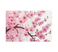 Tempting Cherry Blossoms Printed Jigsaw Puzzle 14.4x9.8 CM, Rectangular Puzzle Challenging Game for Adults Gifts, Family Fun Decorative Wall Decor