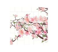 Tempting Cherry Blossoms Printed Square Jigsaw Puzzle 12.8x12.8 CM, Puzzle Challenging Game for Adults Gifts, Family Fun Decorative Wall Decor