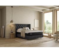 Tempur Arc™ Luxury Upholstered Ottoman Bed Frame King Dark Green