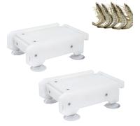 Tempura Shrimp Press Tool - Manual Push Pull Mold for Prawn Shaping with Filter Drainage Holes, Anti-Slip Design for Sushi Japanese Cuisine Kitchen Catering