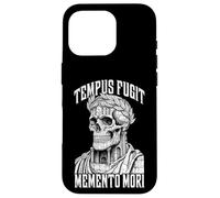 Tempus Fugit Memento Mori Stoic Roman Emperor Skull Stoicism Case for iPhone 16 Pro