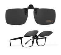 TEMSO Clip on sunglasses,Flip Up For Driving Mens Women,Polarized|UV protection|HD vision|Reduce Glare|Safe Driving