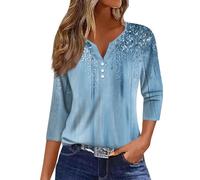 Temu Clothes Tunic Tops For Women Uk Womens Going Out Ladies Sweatshirts Without Hood Top Long Sleeve Summer Ugly Shirt (Light Blue, S)