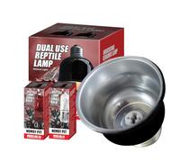 TEMU-SC UVA UVB Bulb Tortoise, Lamp Cup x1,Small Bulb x2, Pet Heating Lamp Bulb, 50W UVA Spectrum Sun Lamp Bulb for Reptiles, UVB Light Bulb(Infrared Light-Without Cord Plug)