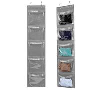 TEMUORG 2 Pcs Day of Week Clothing Organizer Monday to Friday School Clothes Organizer for Kids Weekly Hanging Closet Organizer (GREY)