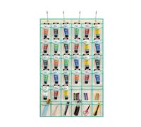 TEMUORG Hanging Acrylic Paint Tubes Organizer Over The Door Art Supplies Storage Markers 36 Pocket Holder for Pastels Crayons Brushes Tools (Beige)
