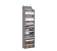 TEMUORG Weekly School Clothes Organizer Days of Week Clothing Organization for Kids Hanging Closet Shelf Storage with Monday to Saturday Layers (Door Hanging)