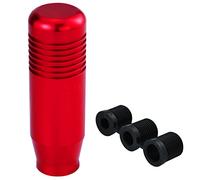 Temzzer 3.3 in Shifter Stick Knob Polished Alloy Lever Shift Handle Heavy Racing Gear Lever Head for Most Manual Automotive Vehicles (Red)