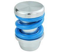 Temzzer 3 inch Shifter Gear Lever Knob Spring Heavy Car Stick Shift Aluminum Head for Most Manual Automatic Vehicles (Silver Blue)