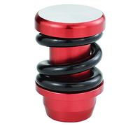 Temzzer 3 inch Shifter Gear Lever Knob Spring Heavy Car Stick Shift Aluminum Head for Most Manual Automatic Vehicles (Red Black)