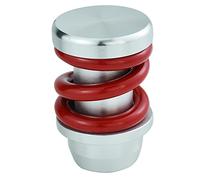 Temzzer 3 inch Shifter Gear Lever Knob Spring Heavy Car Stick Shift Aluminum Head for Most Manual Automatic Vehicles (Silver Red)