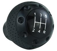Temzzer 5 Speed Gear Knob Ball Gear Shift Handle Leather Shifter Lever Head for Most Manual Vehicles (Black)