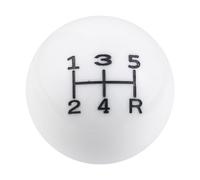 Temzzer Ball Gear Shift Knob Resin 5 Speed Car Shifter Stick Handle Weighted Gear Lever Head for Most Manual Automatic Vehicles M10x1.5 M10x1.25 M8x1.25 (White 2)