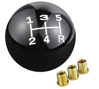 Temzzer Ball Gear Shifter Knob Resin 5 Speed Car Shift Lever Knob Weighted for Most Manual Automatic Vehicles M10x1.5 M10x1.25 M8x1.25 (Black, White)