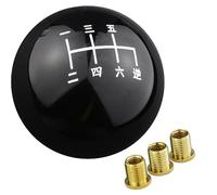 Temzzer Ball Gear Shifter Knob Resin 6 Speed Car Shift Lever Knob Weighted for Most Manual Automatic Vehicles M10x1.5 M10x1.25 M8x1.25 (Black, White)