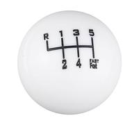 Temzzer Ball Gear Shifter Knob Resin 6 Speed Car Shift Lever Knob Weighted for Most Manual Automatic Vehicles M10x1.5 M10x1.25 M8x1.25 (White, Black)