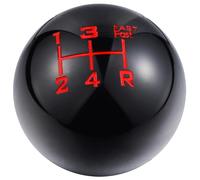 Temzzer Ball Resin Car Gear Lever Shifter Knob 5 Speed Heavy Vehicle Shift Handle Stick Head for Most Manual Automotive Vehicles (Black)