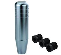 Temzzer Gear Shift Knob 5 Inch Shifter Lever Head Aluminium for Most Manual Automatic Vehicles (Grey)