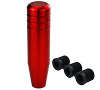 Temzzer Gear Shift Knob 5 Inch Shifter Lever Head Aluminium for Most Manual Automatic Vehicles (Red)
