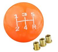 Temzzer Gear Shift Knob 5 Speed Ball Shifter Stick Head Resin Gear Lever Handle for Most Manual Automatic Vehicles M10x1.5 M10x1.25 M8x1.25 (Orange 3)