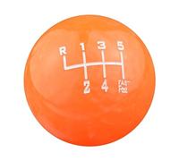 Temzzer Gear Shift Knob 6 Speed Ball Shifter Stick Head Resin Gear Lever Handle for Most Manual Automatic Vehicles M10x1.5 M10x1.25 M8x1.25 (Orange 1)