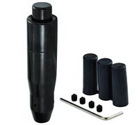 Temzzer Gear Shift Knob Long Button Car Shift Handle Aluminum Shift Lever Head Replacement for Most Automatic Vehicles (Black)