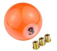 Temzzer Gear Shifter Knob Billiard Shapes Shift Stick Lever Handle Resin Gear Shift Handle for Most Manual Automatic Vehicles M10x1.5 M10x1.25 M8x1.25 (Orange 3)