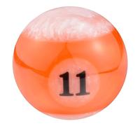 Temzzer Gear Shifter Knob Billiard Shapes Shift Stick Lever Handle Resin Gear Shift Handle for Most Manual Automatic Vehicles M10x1.5 M10x1.25 M8x1.25 (White, Orange 11)