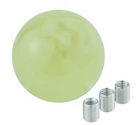 Temzzer Gear Shifter Knob Luminous Ball Transmission Shift Lever Head Resin for Most Manual Automatic Vehicles (Beige)