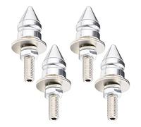 Temzzer License Plate Screws Set 4 PCS Car Plate Bolts Anti-Theft Car Tag Frame Fasteners for Most Motorcycle (Silver)