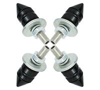Temzzer License Plate Screws Set 4 PCS Car Plate Bolts Anti-Theft Car Tag Frame Fasteners for Most Motorcycle (Black)