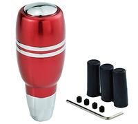 Temzzer Push Button Gear Stick Knob Weighted Shifter Lever Handle 4 in Car Shift Head for Most Automatic Transmission Vehicles (Red)
