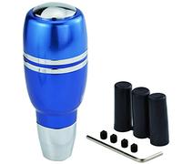 Temzzer Push Button Gear Stick Knob Weighted Shifter Lever Handle 4 in Car Shift Head for Most Automatic Transmission Vehicles (Blue)