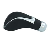 Temzzer R-Type Car Shifter knob PU Leather Gear Lever Head Heavy Transmission Shifter Handle for Most Manual Automotive Vehicles (Black 2)