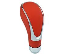 Temzzer R-Type Car Shifter knob PU Leather Gear Lever Head Heavy Transmission Shifter Handle for Most Manual Automotive Vehicles (Red)